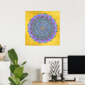 Poster Fleur De Vie - Mandala India Style 2 (Bureau à domicile)