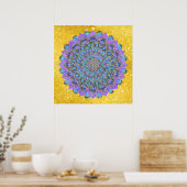 Poster Fleur De Vie - Mandala India Style 2 (Cuisine)