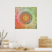 Poster Fleur de vie - Ornement I (Cuisine)