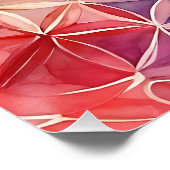 Poster Fleur de vie - Peinture aquarelle (Coin)