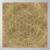 Poster Fleur de vie - soleil - motif continu 4 (Devant)