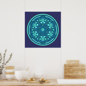 Poster Fleur De Vie - Style Bouton 01 (Cuisine)