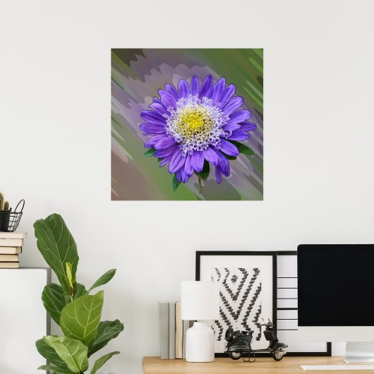 Poster fleur de violet bleu (Bureau à domicile)