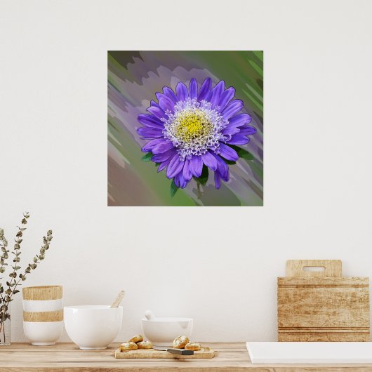 Poster fleur de violet bleu (Cuisine)