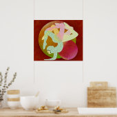 Poster Fleur de Yoga (Cuisine)
