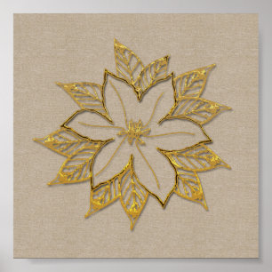 Poster Fleur Décembre de Poinsettia