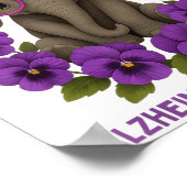 Poster Fleur d'Éléphant Violet de la Sensibilisation de H (Coin)