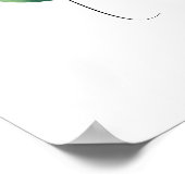 Poster Fleur d'empreinte personnalisée Art 3 noms de fleu (Coin)