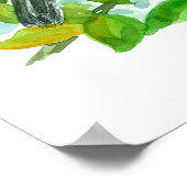 Poster Fleur d'État de Floride Orange Blossom Mockingbird (Coin)