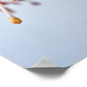 Poster Fleur d'été Fuchsia Hawkshead blanc (Coin)