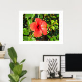 Poster Fleur d'Hibiscus (Bureau à domicile)