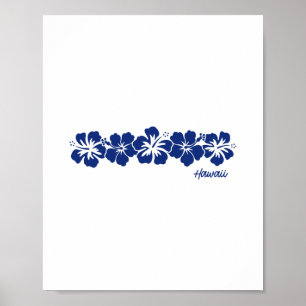 Poster Fleur d'Hibiscus d'Hawaii Aloha Vacances Hawaïenne