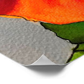 Poster Fleur d'Hibiscus du néon tropical (Coin)