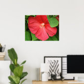 Poster Fleur d'Hibiscus Magenta Clair Floral (Bureau à domicile)
