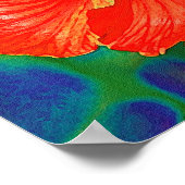 Poster Fleur d'hibiscus rouge (Coin)