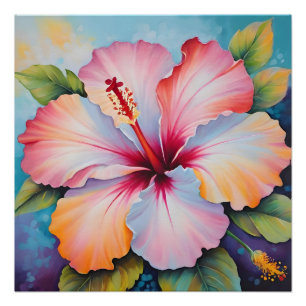 Poster Fleur d'hibiscus tropical
