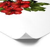 Poster Fleur d'Hibiscus Tropical Hawaïen (Coin)