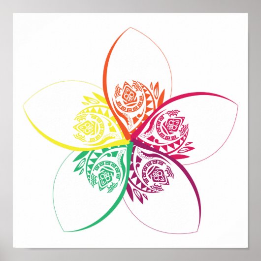 Poster fleur d'île (Devant)