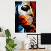 Poster Fleur d'introspection (Bureau à domicile)