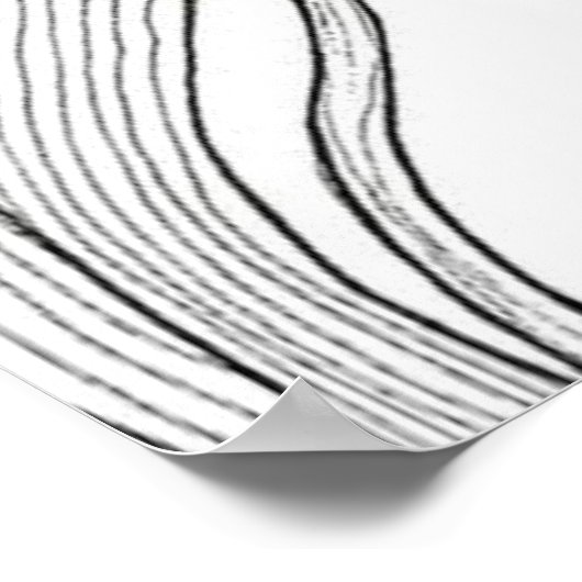 Poster Fleur d'Iris conçue à l'encre noire (Coin)