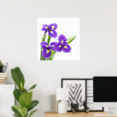 Poster fleur d'iris pourpre (Bureau à domicile)