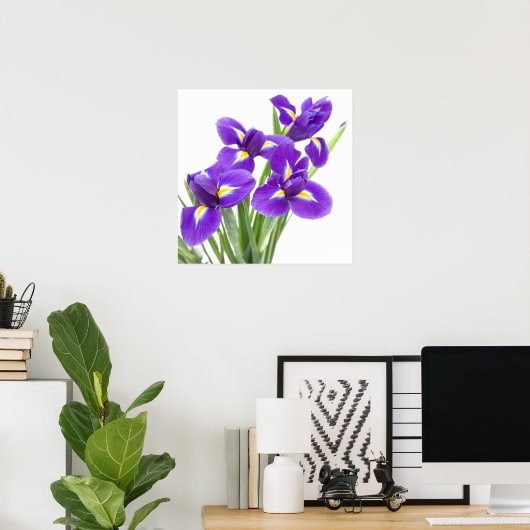 Poster fleur d'iris pourpre (Bureau à domicile)