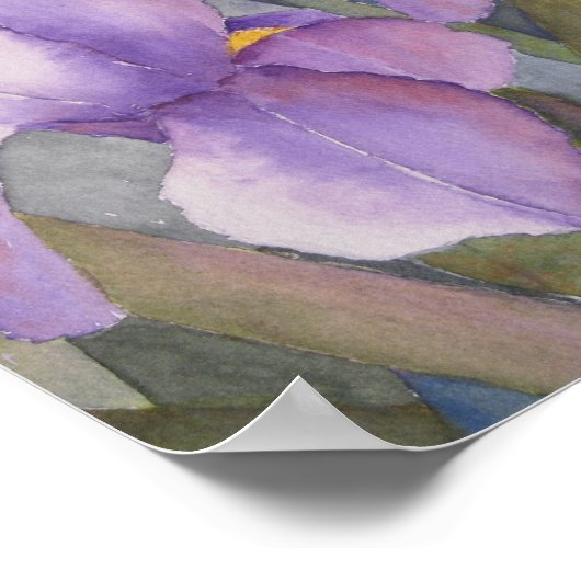 Poster Fleur d'iris pourpre (Coin)