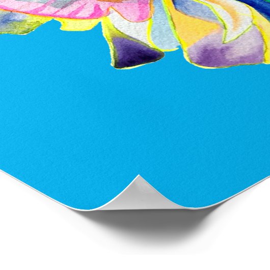 Poster Fleur d'oeillet colorée (Coin)