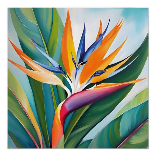 Poster Fleur d'oiseau de paradis (Devant)