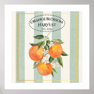 Poster Fleur d'Oranger - Label Citrus Méditerranéen