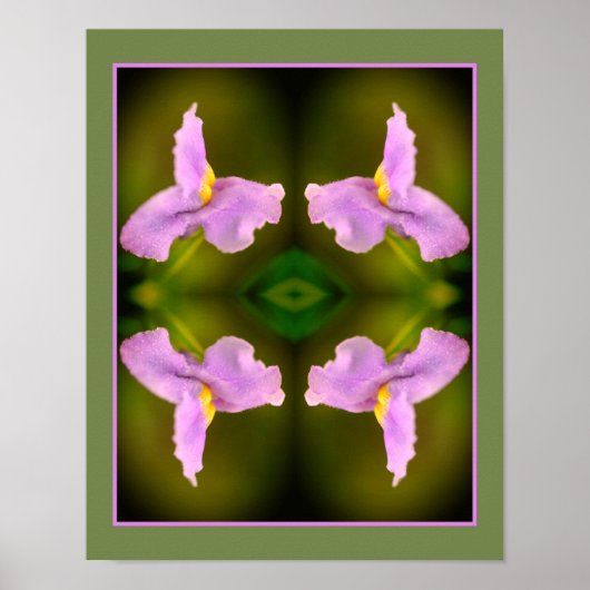 Poster Fleur d'orchidée sauvage Abstraite (Devant)