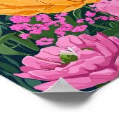 Poster Fleur du désert au clair de lune (Coin)