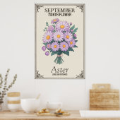 Poster Fleur du mois d'août (Cuisine)