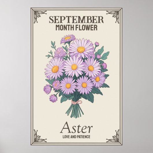 Poster Fleur du mois d'août (Devant)