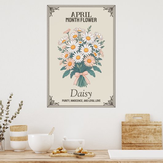 Poster Fleur du mois d'avril (Cuisine)