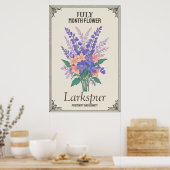 Poster Fleur du mois de juillet (Cuisine)