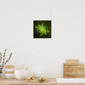 Poster Fleur éclatante Fractée Vert (Cuisine)