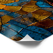 Poster Fleur en céramique : Géisha en mosaïque dans une r (Coin)