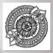 Poster Fleur En Mandala 2 (Devant)