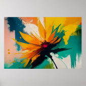 Poster Fleur énigmatique – une danse de couleur et de mou (Devant)