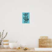 Poster Fleur et papillon Dandy Doodle (Cuisine)