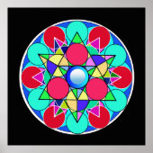 Poster Fleur étoile Abstraite (Devant)