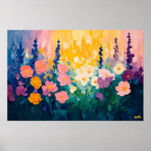 Poster Fleur Fauviste Vibrante – Nature sur mesure