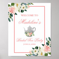 Fleur Fête des mariées Tea Party Pink Argent Bienv