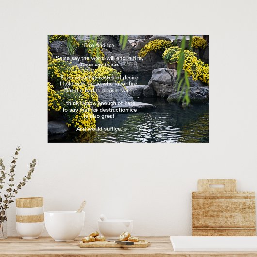 Poster Fleur Feu Et Glace (Cuisine)