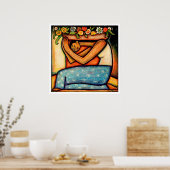 Poster Fleur fille (Cuisine)