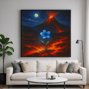Poster Fleur finale - Peinture Pastel Style Art Paysage