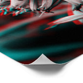 Poster Fleur fou 3D (Coin)