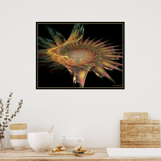 Poster fleur fractale (Cuisine)