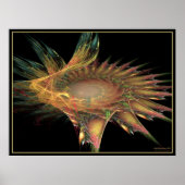 Poster fleur fractale (Devant)